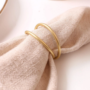 Rond de serviette anneaux dorés