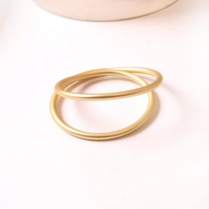 Rond de serviette anneaux dorés