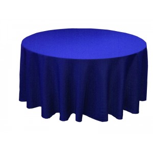 nappe ronde bleu marine polyester 290cm table ronde E&C Events location matériel décoration mariage anniversaire événement Pays de Gex Geneve