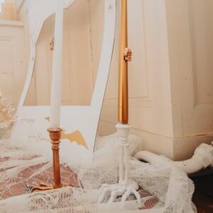 Chandelier bras squelette – Blanc