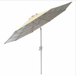 Parasol à rayures jaunes et blanches