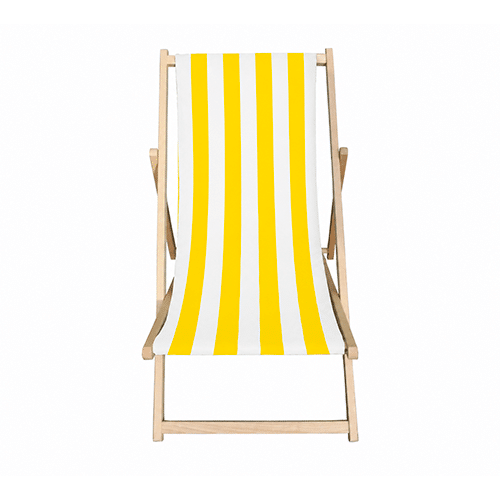 Transat chilienne jaune et blanc rayé location materiel mobilier lounge ec events pays de gex Transat chilienne jaune et blanc rayé location materiel mobilier lounge ec events pays de gex